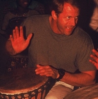 Toby Drumming in Africa