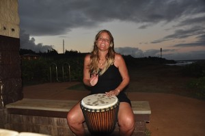 Rebecca Playing the Drum